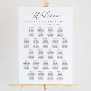 22 Tables Welcome Seating Chart Foam Board