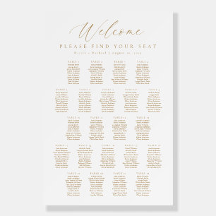 22 Tables Welcome Seating Chart Foam Board