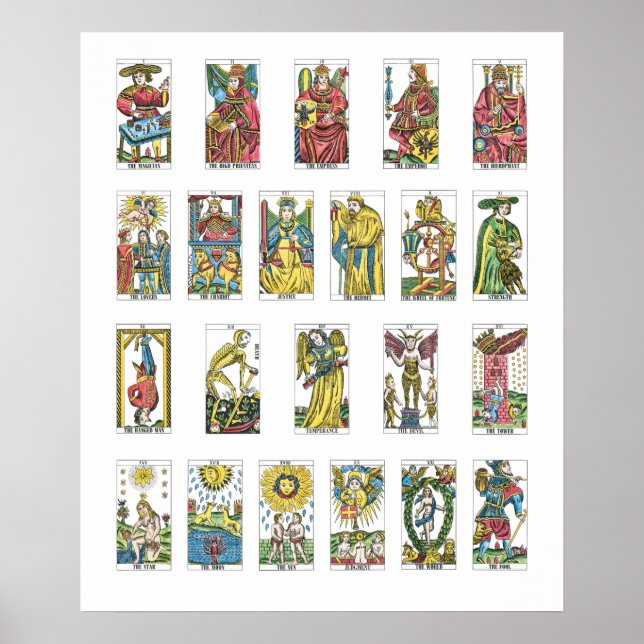 22 Tarot Cards Fortune Teller Poster (Front)