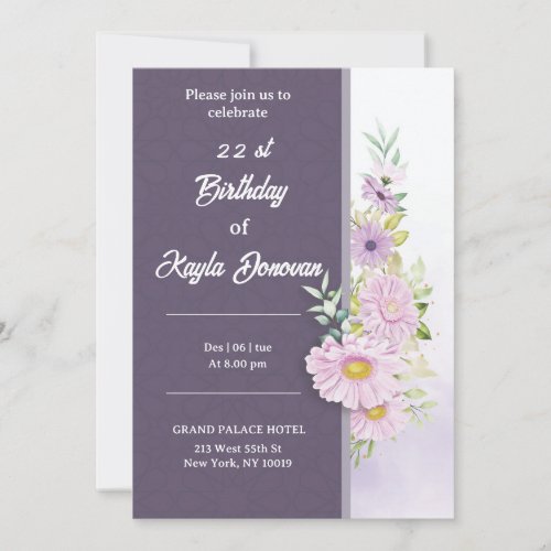 22 th  Celebration Birthday Card