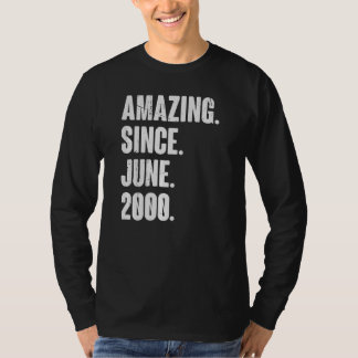 22 Year Old 22nd Birthday Amazing Since June 200 T-Shirt