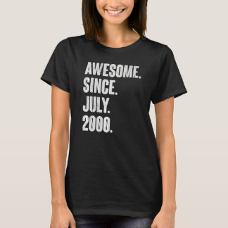 22 Year Old  22nd Birthday  Awesome Since July 200 T-Shirt