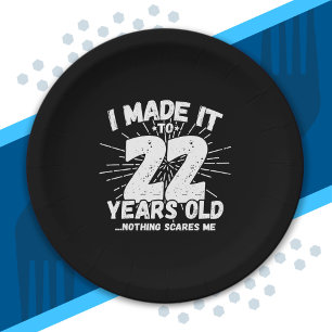 22 Year Old Birthday - Birthday Meme - Funny 22nd Paper Plates