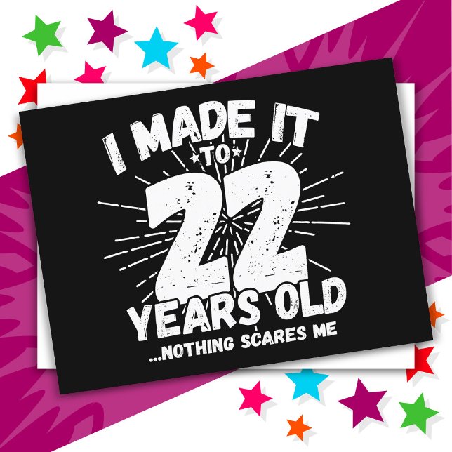 22 Year Old Sarcastic Meme Funny 22nd Birthday Postcard (Creator Uploaded)