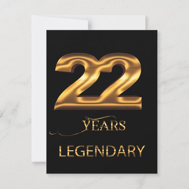 22 years legendary card (Front)