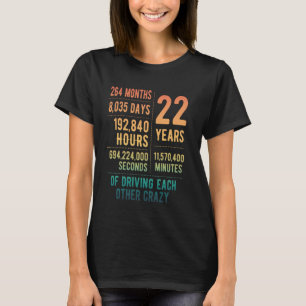 22 Years Married Funny 22nd Wedding Anniversary T-Shirt