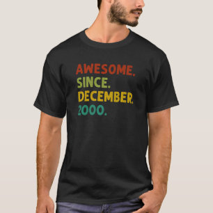 22 Years Old  Awesome Since December 2000 22nd Bir T-Shirt