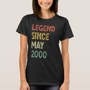 22 Years Old Legend Since May 2000 22nd Birthday M T-Shirt
