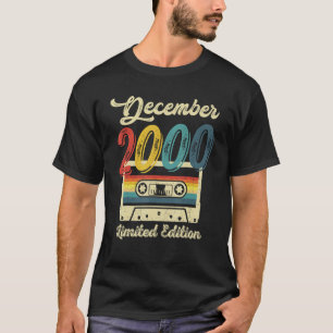 22 Years Old  Retro December 2000 Cassette 22nd Bi T-Shirt