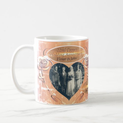 22nd7th Copper Wedding Anniversary   Coffee Mug