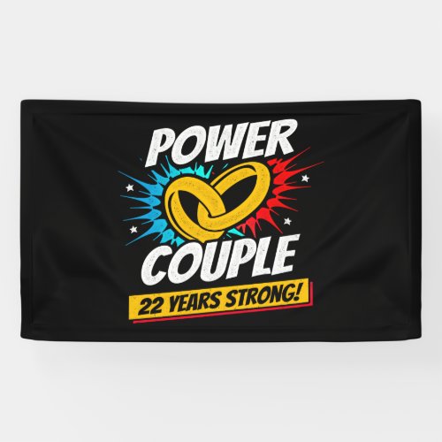 22nd Anniversary Married Couples 22 Years Strong Banner