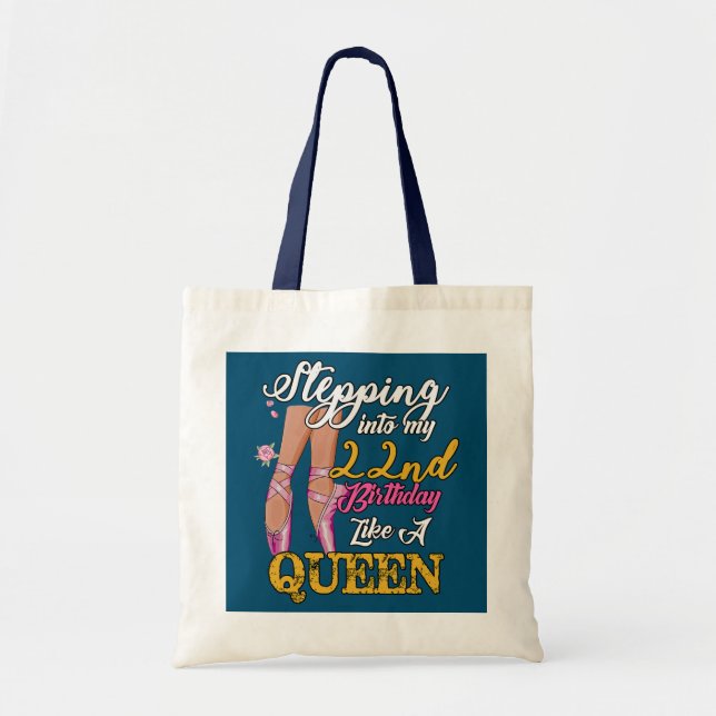 22nd Birthday 22 Years Bday Ballerina Dance Lover Tote Bag (Front)