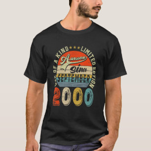 22nd Birthday 22 Years Old  Awesome Since Septembe T-Shirt