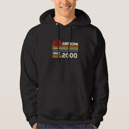 22nd Birthday Awesome Since 2000 22 Years Old Birt Hoodie