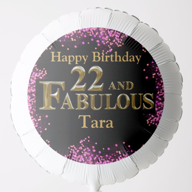 22nd  Birthday  Balloon (Front)