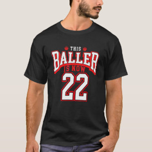 22nd Birthday Basketball  22 Years Old Birthday T-Shirt