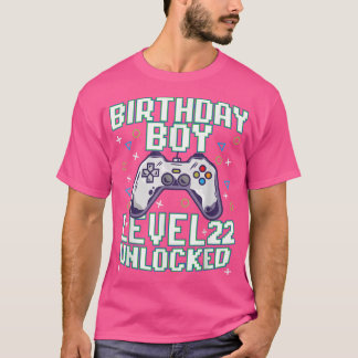 22nd Birthday Boy Video Gamer Gaming 22 Years Old T-Shirt