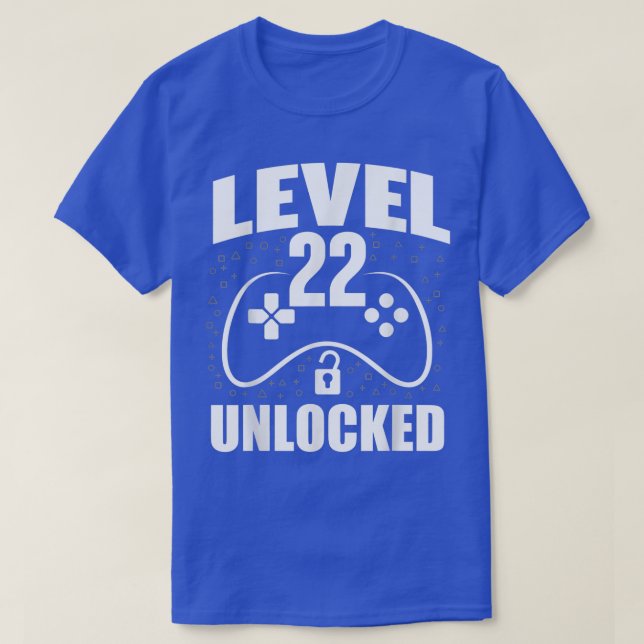 22nd Birthday Gaming Gamer 22 Years Old Bday  T-Shirt (Design Front)