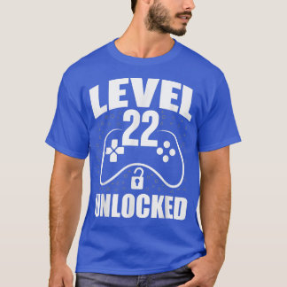 22nd Birthday Gaming Gamer 22 Years Old Bday T-Shirt