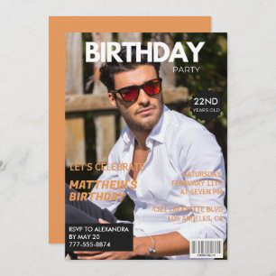 22nd birthday invitations for him Magazine Cover