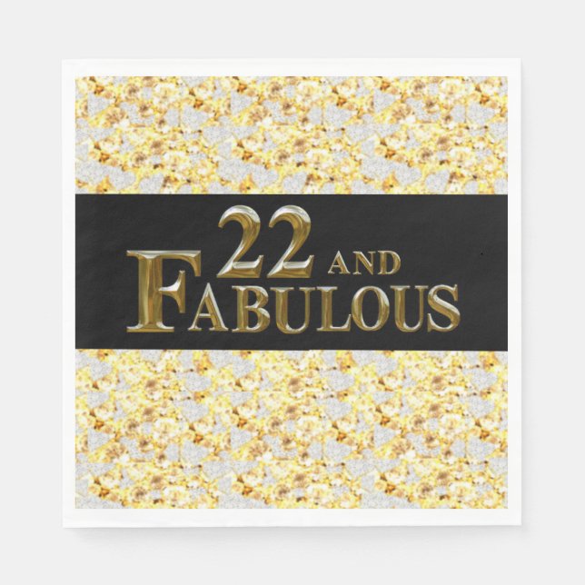 22nd  Birthday  Napkins (Front)
