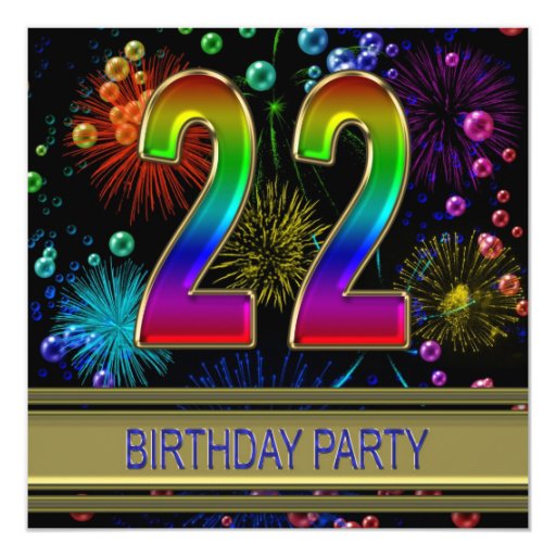 22Nd Birthday Party Invitations 7