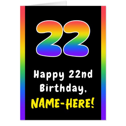 22nd Birthday: Rainbow Spectrum # 22, Custom Name