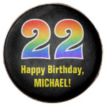 [ Thumbnail: 22nd Birthday - Rainbow Spectrum Pattern Number 22 ]
