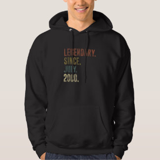 22nd Birthday Vintage Legendary Since July 2000 Hoodie
