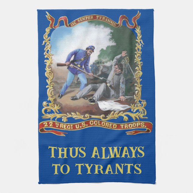 22nd Regiment USCT tea towel (Vertical)