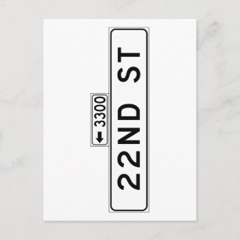 22nd St.  San Francisco Street Sign Postcard by worldofsigns at Zazzle