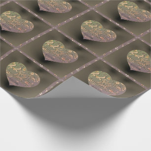 22nd Wedding Anniversary Coppery Rose Wrapping Paper