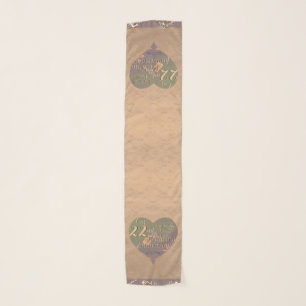 22nd Wedding Anniversary Heart Rose Scarf