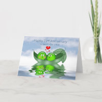 22nd Wedding Anniversary,Two Peas in a Pod, Hearts
