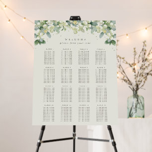 22x28" 16 Tables of 10 Wedding Seating Chart Foam Board
