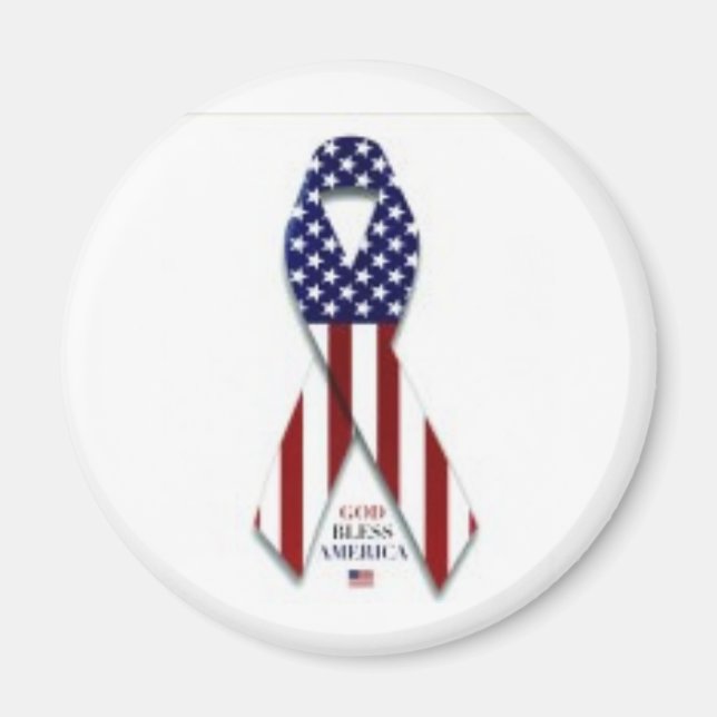 2300-5004_b~U-S-Flag-Ribbon-Posters Magnet (Front)