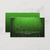 232 Accounting - Bookkeeping Business Card Green (Front/Back)