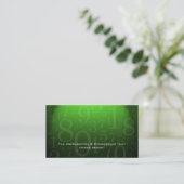 232 Accounting - Bookkeeping Business Card Green (Standing Front)