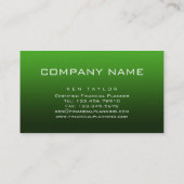 232 Accounting - Bookkeeping Business Card Green (Back)