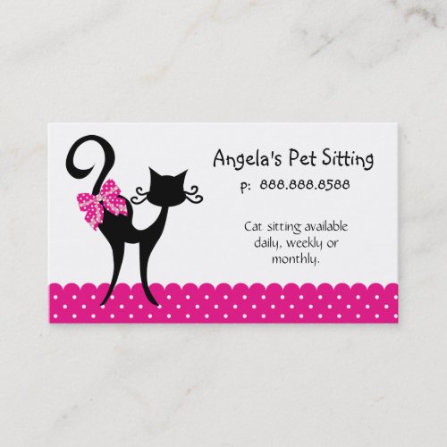 Animal Cat Sitter Business Card