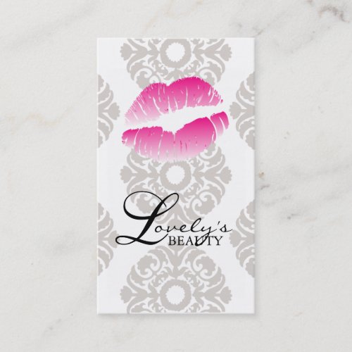 Beauty Business Cards Lips Makeup Pink