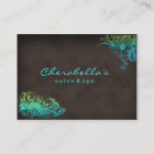 232 Blue Green Trendy Salon Spa Appointment Card