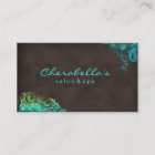 232 Blue Green Trendy Salon Spa Appointment Card