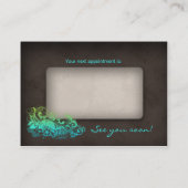232 Blue Green Trendy Salon Spa Appointment Card (Back)