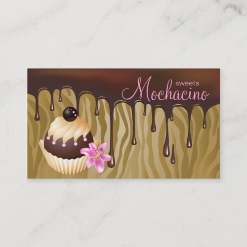 Chocolate Business Card Bakery Cupcake Caramel