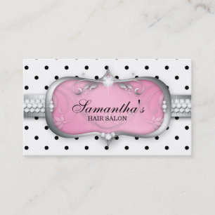 232 Cute Dots Jewelry Busines Hair Stylist Modern Business Card