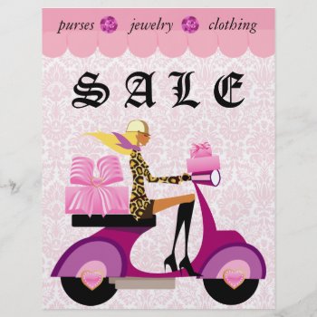 232 Fashion Flyer Scooter Woman Pink Damas Leopard by BabyDelights at Zazzle