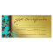 232 Gift Certificates Salon Spa Gold Floral