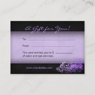232 Salon Gift Card Spa Floral purple