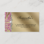 232 Sparkle Jewelry Business Zebra Gold Pink Silv Business Card (Back)